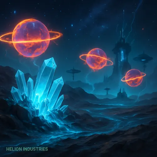 Celestium-Kristall & Solarit-Gas
