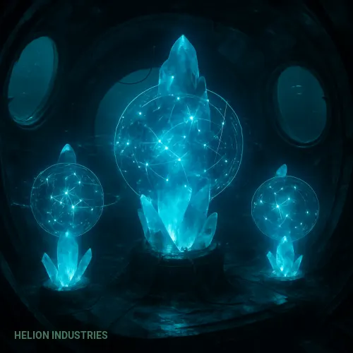 Lumineszenzkristalle von Tiefseekapsel TSK-1